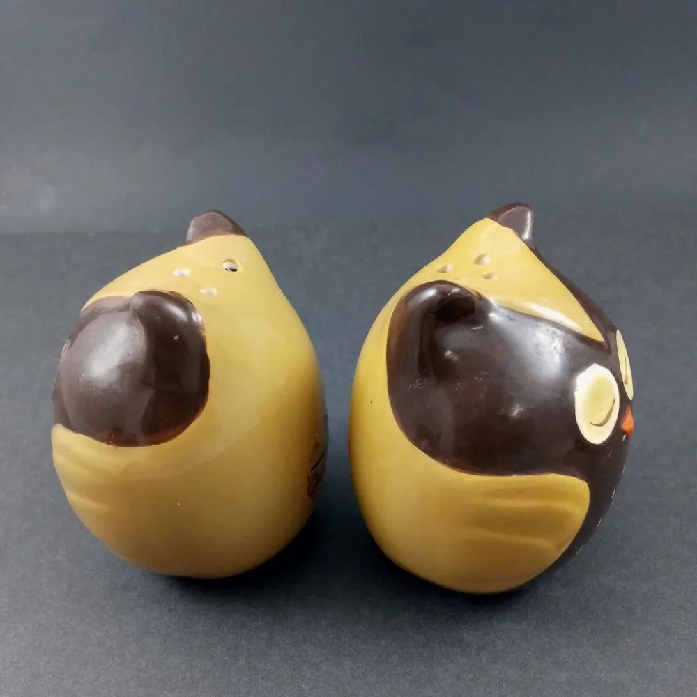 Set Of  Ceramic Owl Salt And Pepper Shaker
